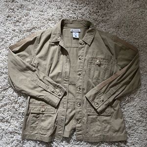 Large Columbia Khaki Button Up